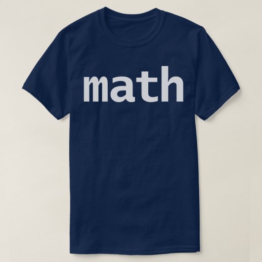 T-shirt Texte blanc mathématique (Design devant)