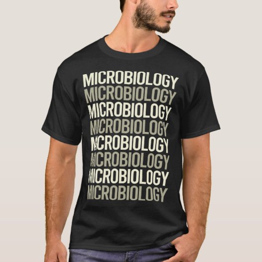 T-shirt Texte blanc Microbiologie Microbiologiste (Devant)