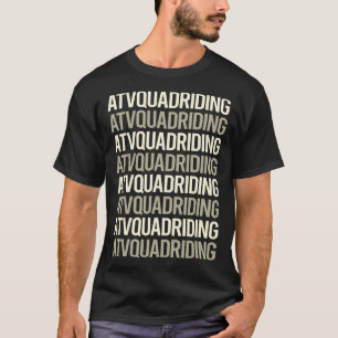 T-shirt Texte blanc VTT quad équitation