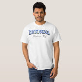 T-shirt Texte bleu de la référence de Recliner (1) (Devant entier)