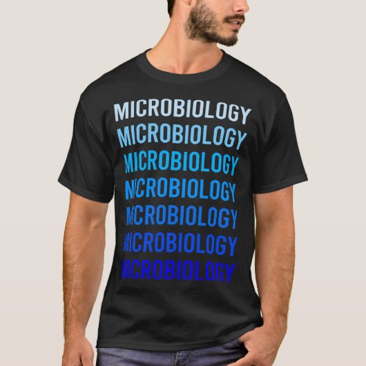 T-shirt Texte Bleu Microbiologie Microbiologiste (Devant)