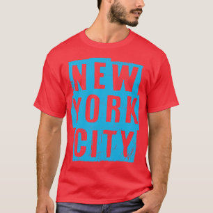 T-shirt Texte bleu Vintage de New York