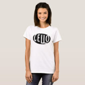 T-shirt Texte brut ovale cello (Devant entier)