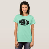 T-shirt Texte brut ovale cello (Devant entier)