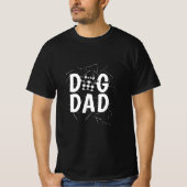 T-shirt Texte "Chien Papa" avec Paw Prin (Devant)