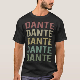T-shirt Texte coloré Art - Nom Dante