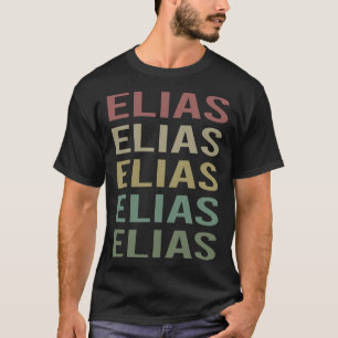T-shirt Texte coloré Art - Nom d'Elias