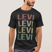 T-shirt Texte coloré Art - Nom Levi (Devant)