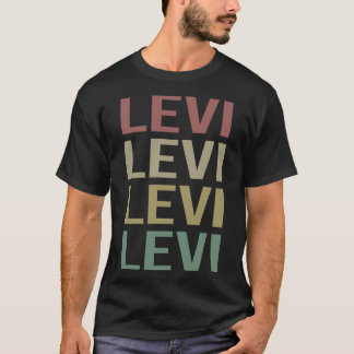 T-shirt Texte coloré Art - Nom Levi