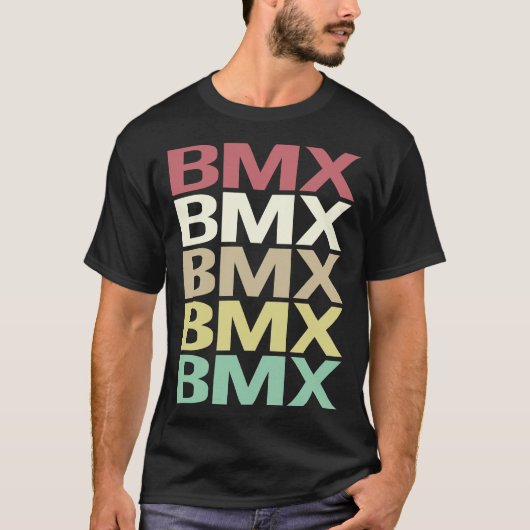 T-shirt Texte coloré BMX (Devant)