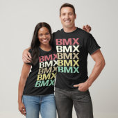 T-shirt Texte coloré BMX (Unisexe)