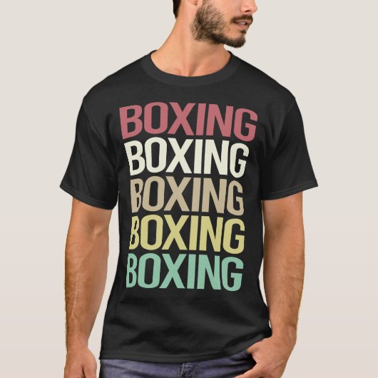 T-shirt Texte Coloré Boxe (Devant)
