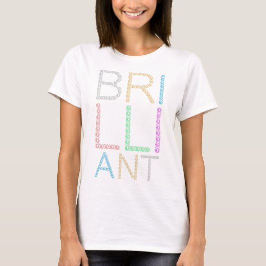 T-shirt Texte Coloré Brillamment (Devant)