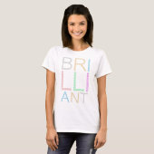 T-shirt Texte Coloré Brillamment (Devant entier)