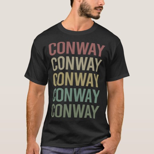 T-shirt Texte Coloré Conway (Devant)