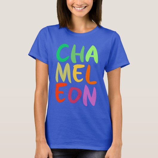 T-shirt Texte coloré de Chameleon (Devant)