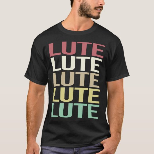 T-shirt Texte coloré Lute (Devant)