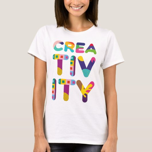 T-shirt Texte coloré positif créatif (Devant)