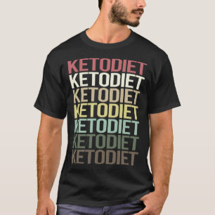 T-shirt Texte Coloré Régime Céto Génétique Cétonique Cétos