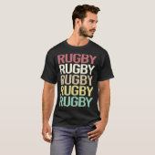 T-shirt Texte coloré Rugby (Devant entier)
