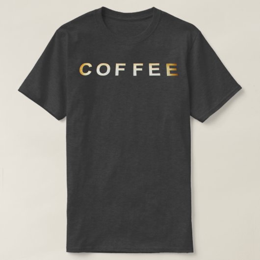 T-shirt Texte d'art photo de café (Design devant)