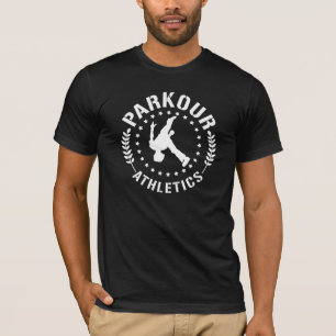 T-shirt Texte d'athlétisme de Parkour blanc