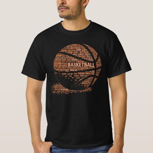 T-shirt Texte de basket-ball - Cadeau de basketball Cool (Devant)