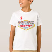 T-shirt Texte de bienvenue de Las Vegas (Devant)