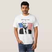 T-shirt Texte de coutume de drapeau américain de Donald (Devant entier)