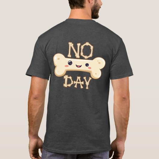 T-shirt Texte de journée sans os avec graphique (Dos)