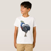 T-shirt texte de la dent de couleur cassowary (Devant entier)