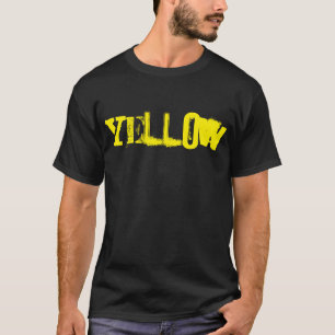 T-SHIRT TEXTE DE MODE STREETWEAR JAUNE POLICE-CHEMISE