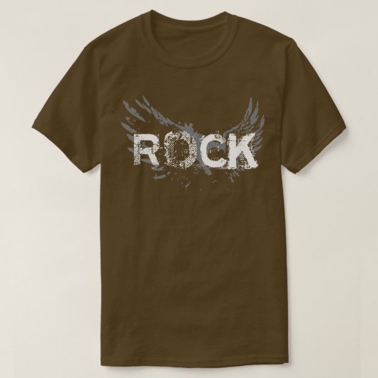 T-shirt Texte de roche avec ailes (Design devant)