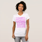T-shirt texte de santé multilingue - Choisir les c (Devant entier)