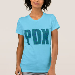 T-shirt Texte de tapis d'aéroport de PDX Portland