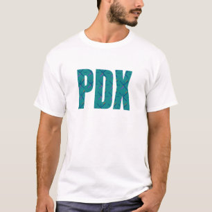 T-shirt Texte de tapis d'aéroport de PDX Portland