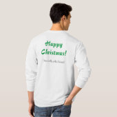 T-shirt Texte de Vœux de Noël Imprimé Basic Manches Longue (Dos entier)
