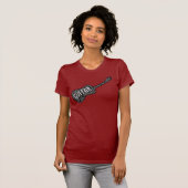 T-shirt Texte des notes de musique de guitare (Devant entier)