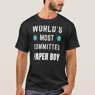 T-shirt Texte Dire le garçon papier le plus engagé au mond