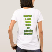 T-shirt Texte drôle non mûr (Dos)