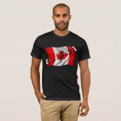 T-shirt Texte du Canada sur le drapeau canadien (Devant entier)