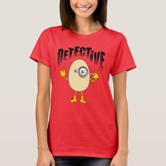 T-shirt Texte du détective Egghead (Devant)