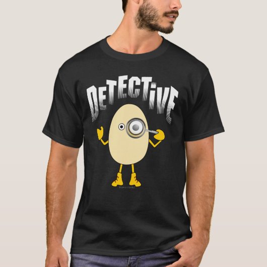T-shirt Texte du détective Egghead (Devant)