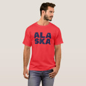 T-shirt Texte du drapeau de l'Alaska (Devant entier)
