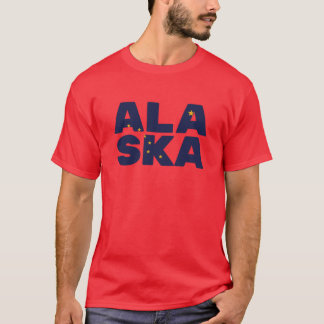 T-shirt Texte du drapeau de l'Alaska
