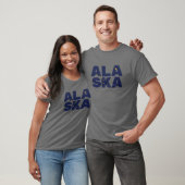 T-shirt Texte du drapeau de l'Alaska (Unisexe)