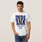 T-shirt Texte du drapeau de l'état de l'Indiana (Devant entier)