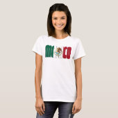 T-shirt Texte du drapeau MEXICO (Devant entier)