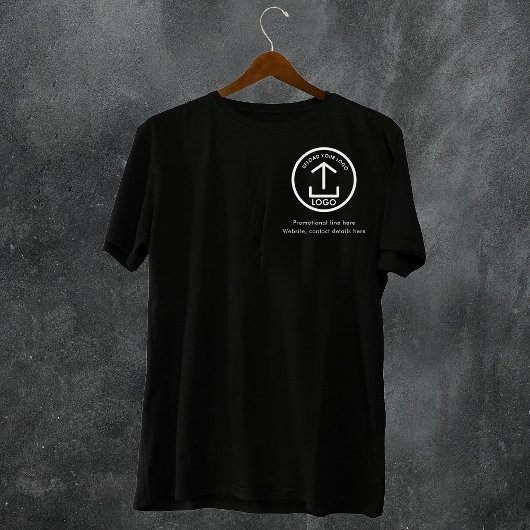 T-shirt Texte du logo professionnel simple noir