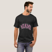 T-shirt Texte du Motif rose de Miami Varsity (Devant entier)
